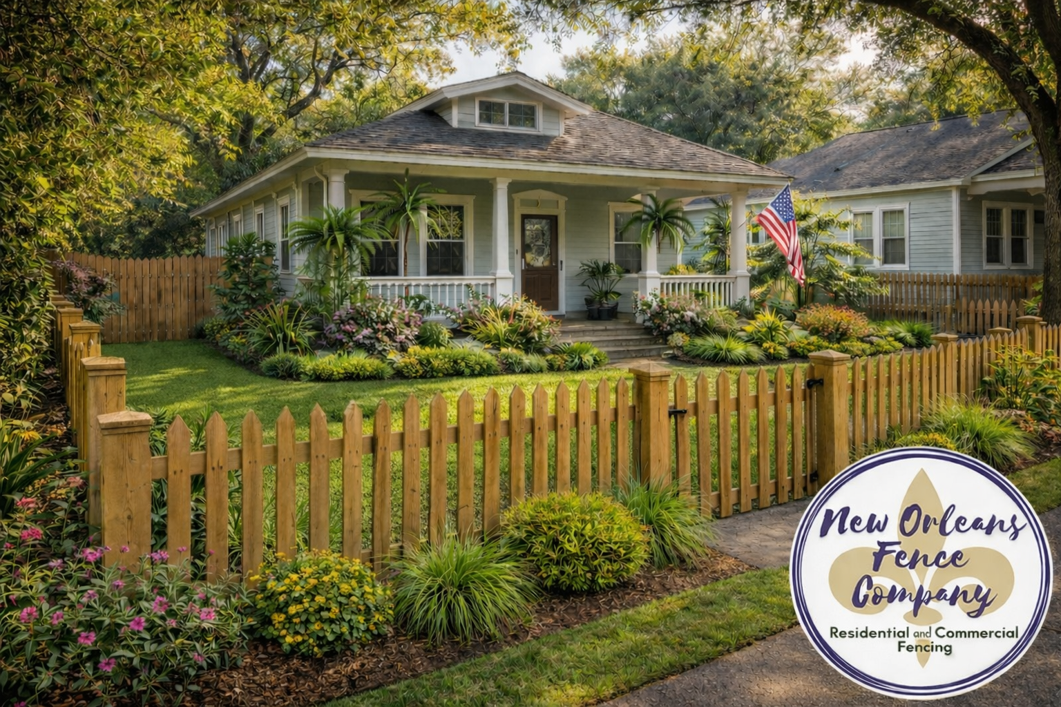 wooden fence new orleans